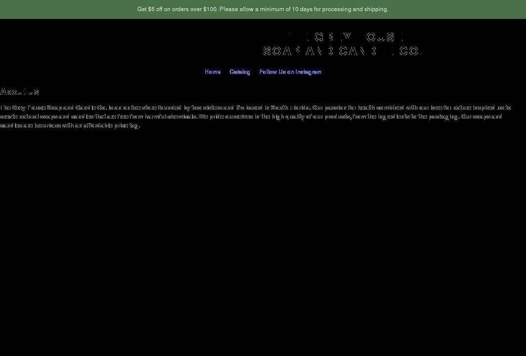 thegreyhousecandleandsoap.com shopify website screenshot