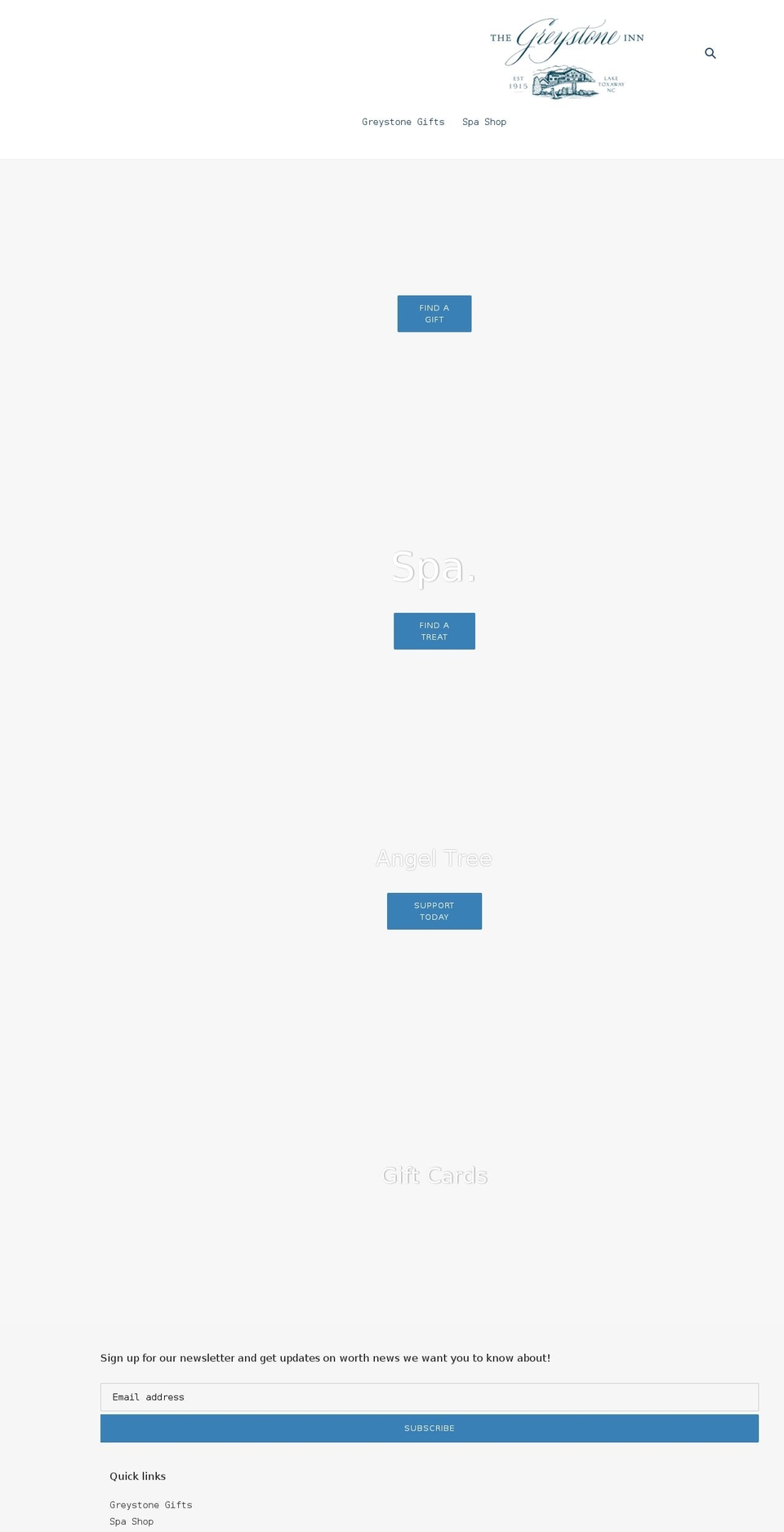 thegreystoneinnmarket.com shopify website screenshot