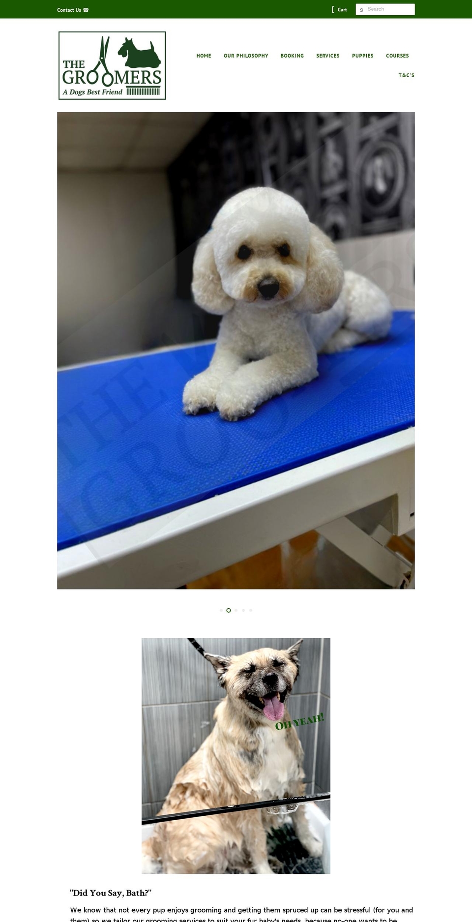 thegroomers.co.uk shopify website screenshot