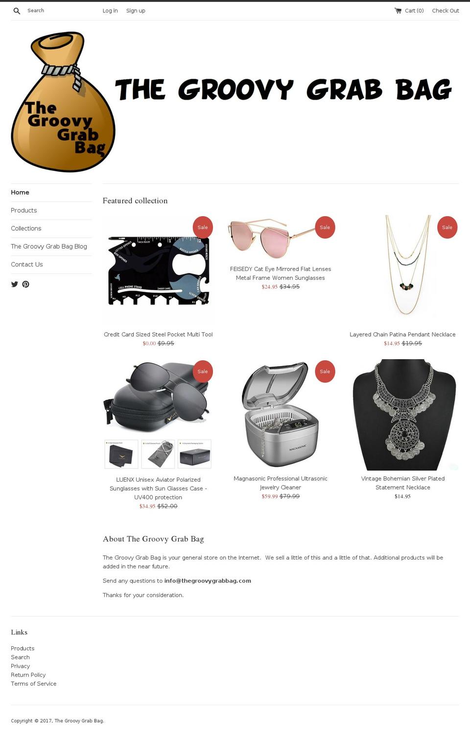 thegroovygrabbag.com shopify website screenshot