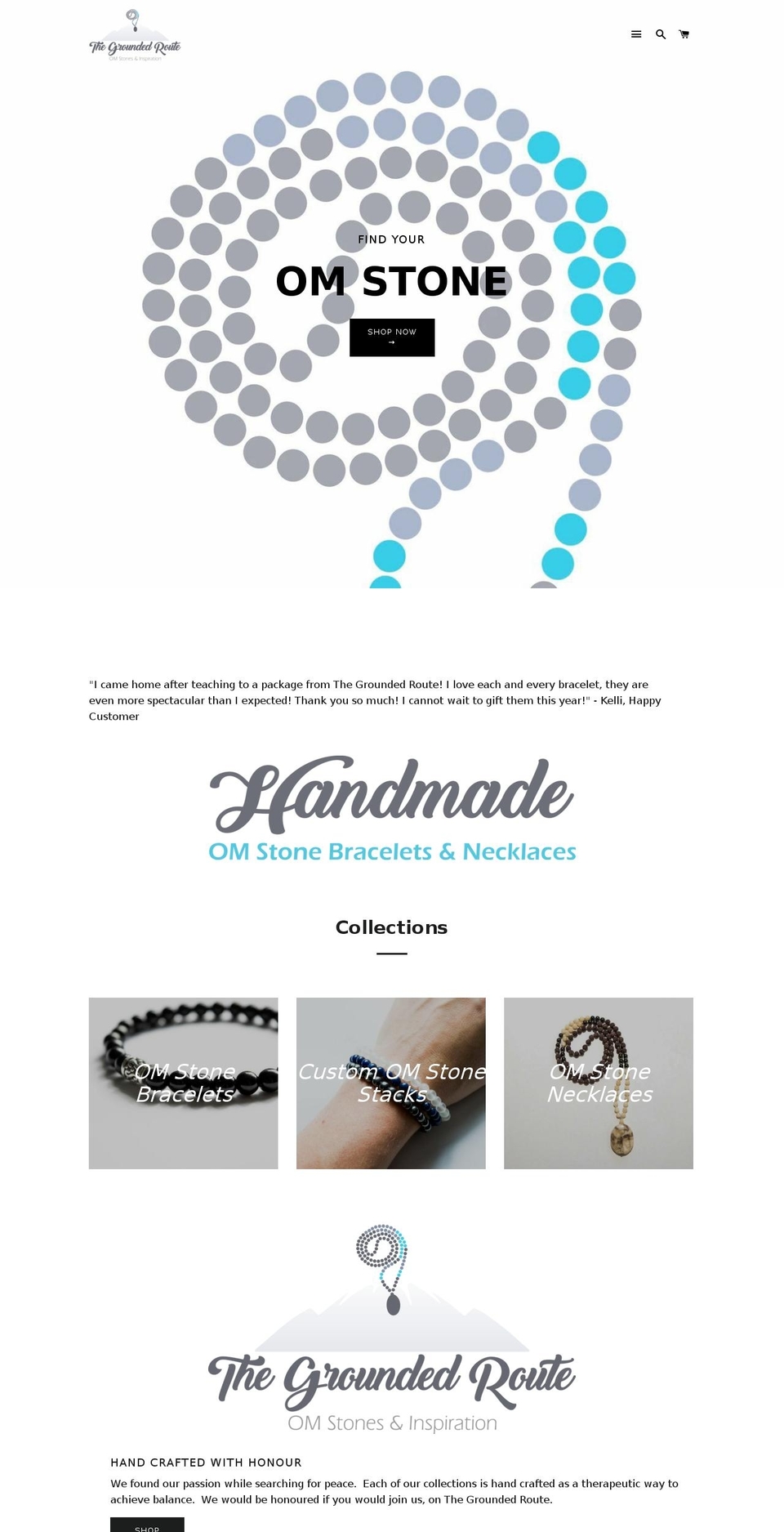 thegroundedroute.com — Shopify storefront screenshot