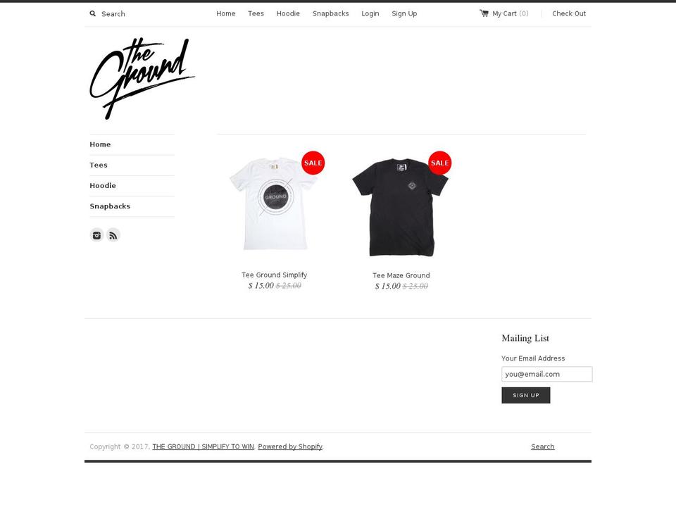 thegroundfc.com shopify website screenshot