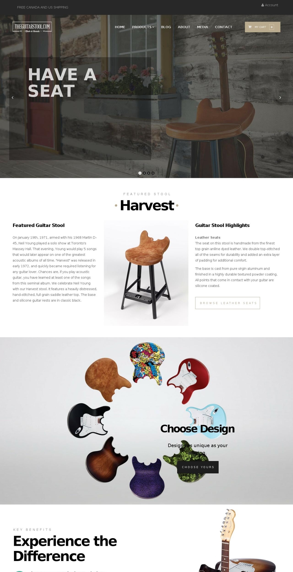 theguitarstool.com shopify website screenshot
