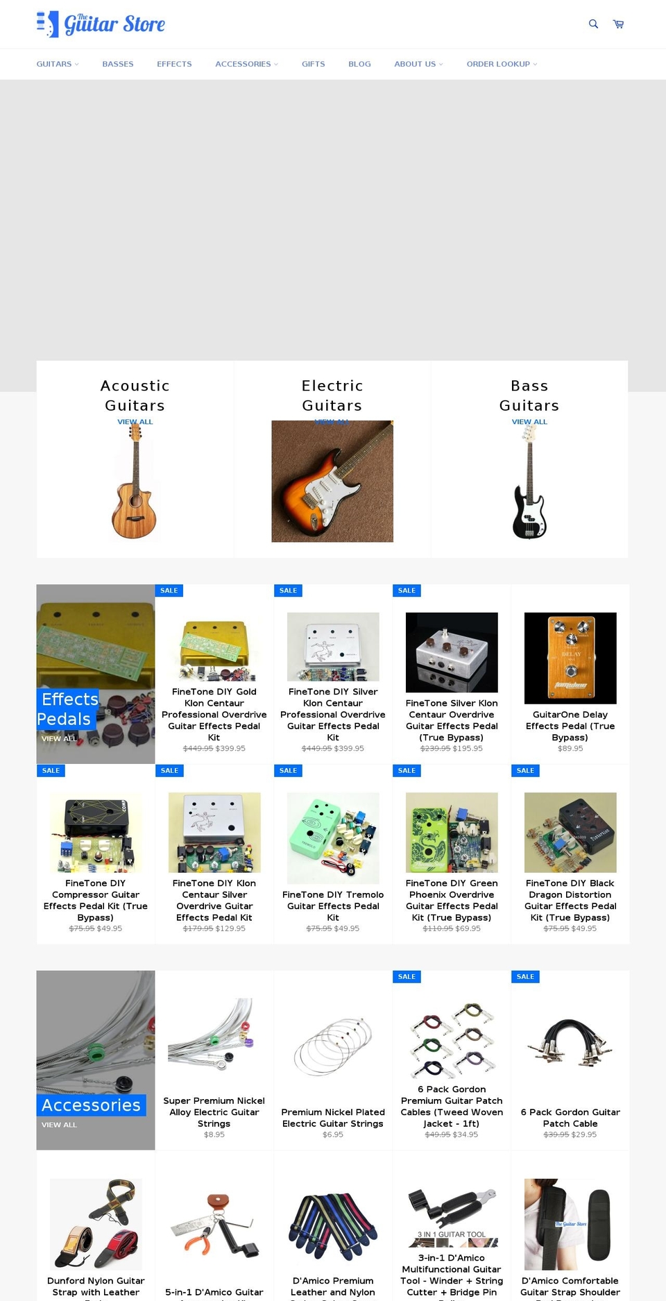 theguitarstore.net shopify website screenshot