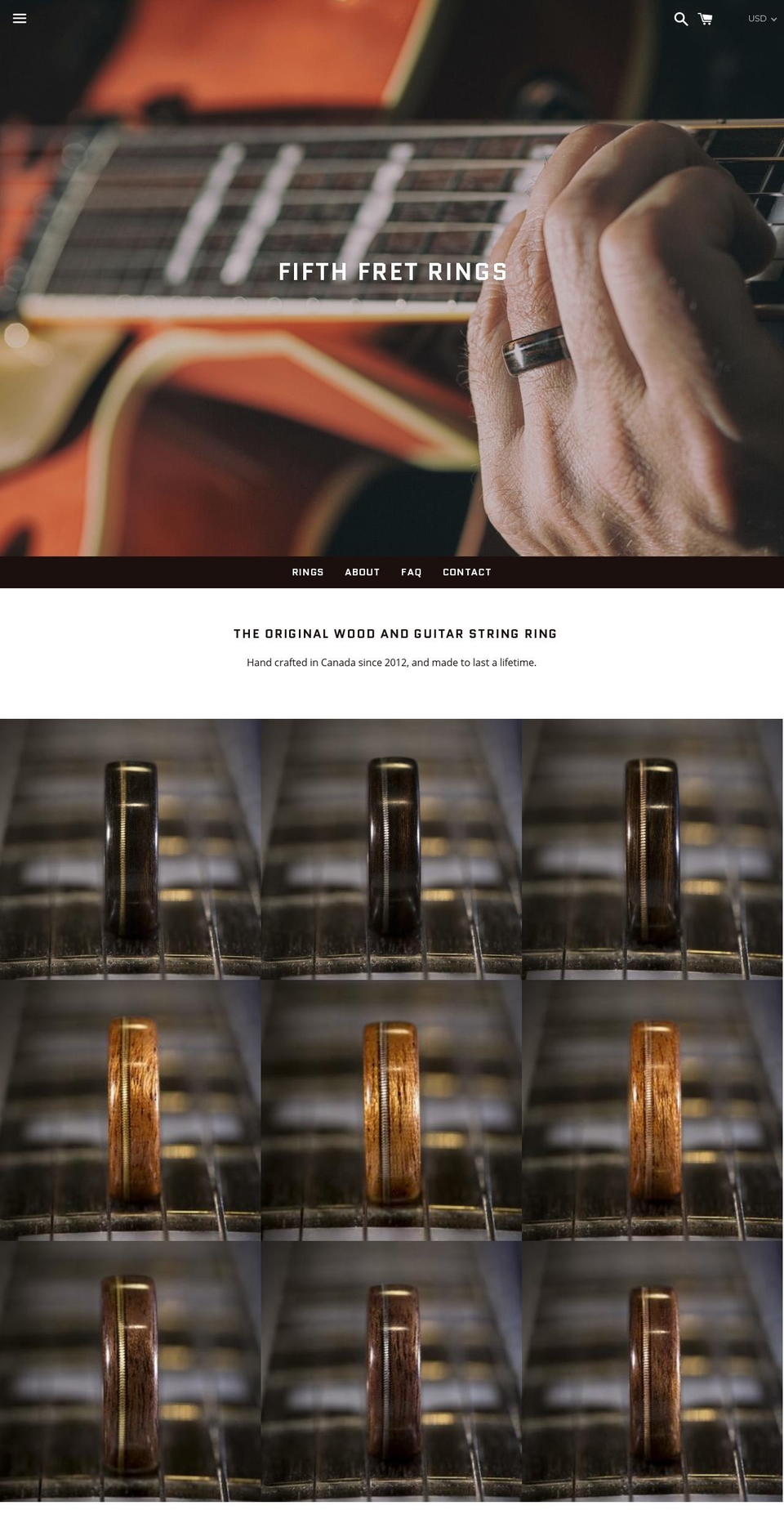 theguitarstringring.com — Shopify storefront screenshot