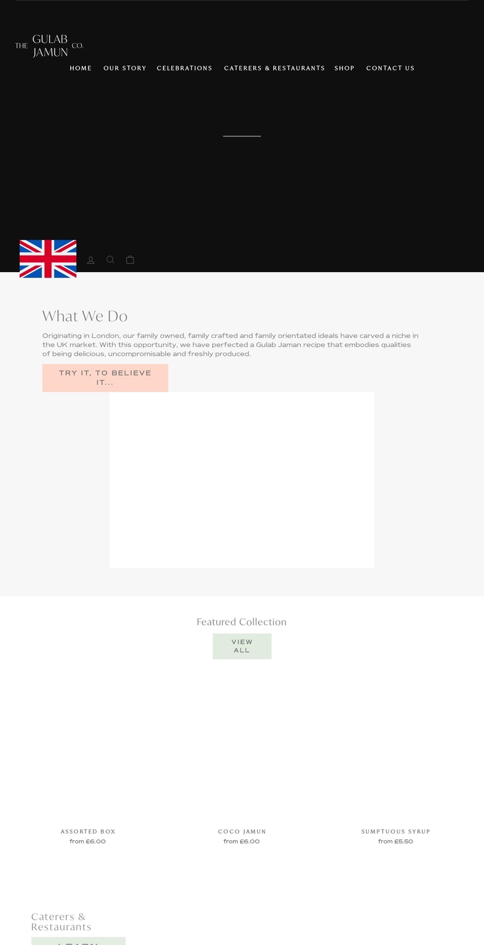thegulabjamunco.com shopify website screenshot
