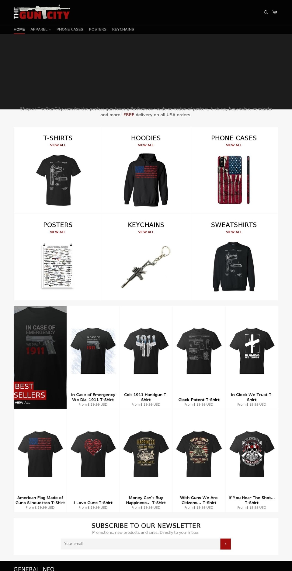 theguncity.com — Shopify storefront screenshot
