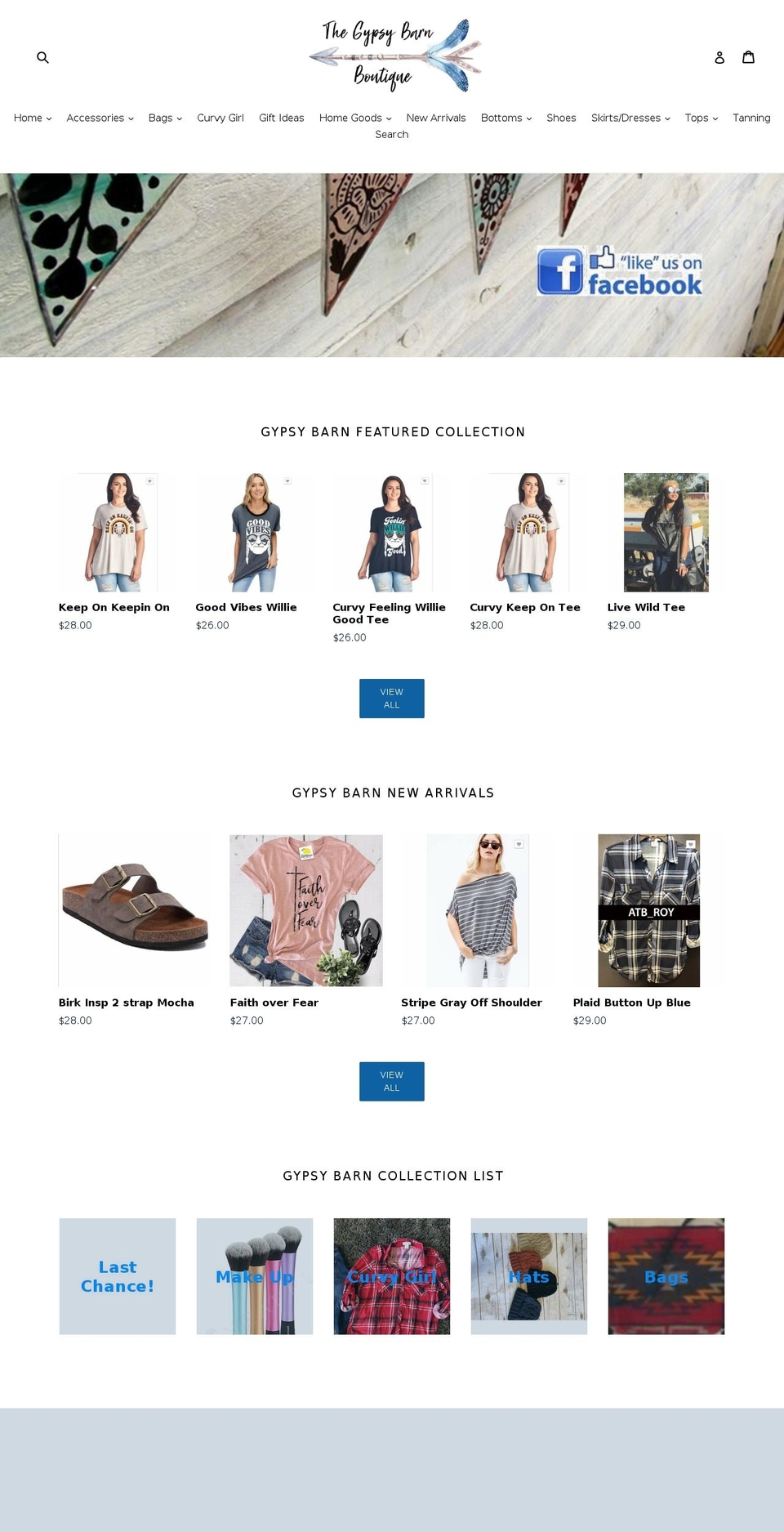 thegypsybarn.com shopify website screenshot