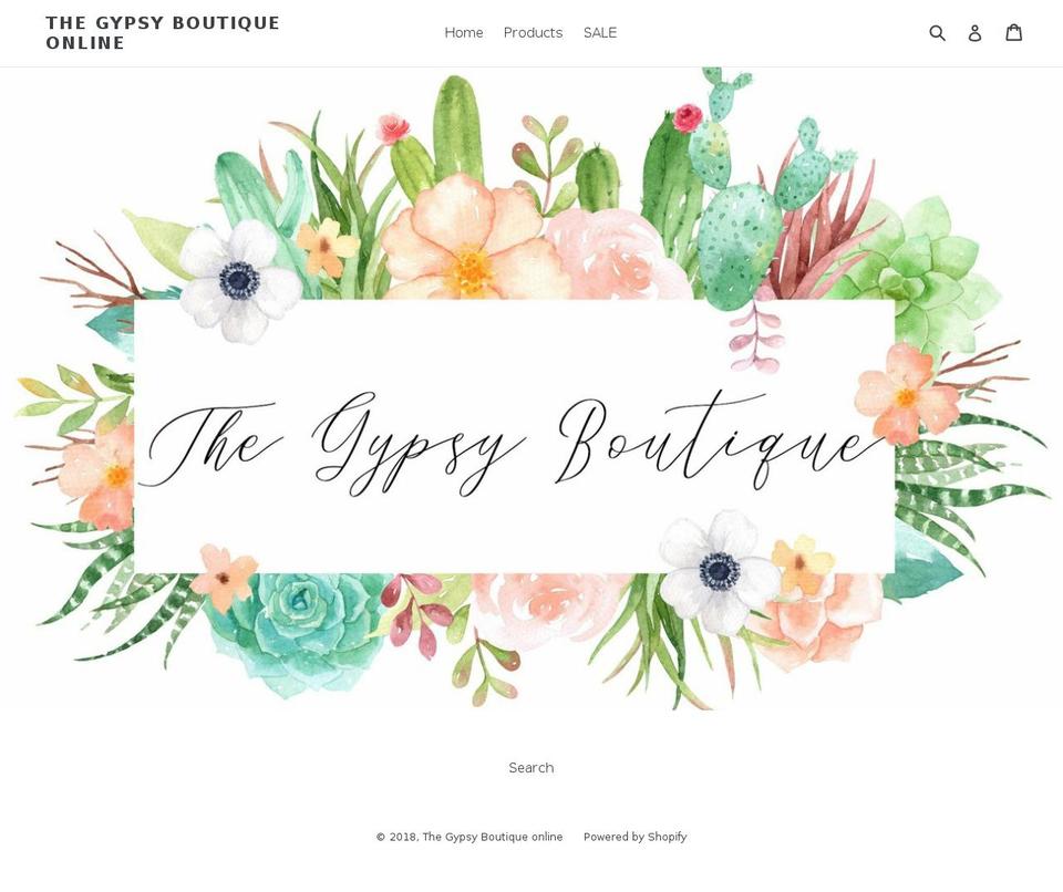 thegypsyboutique.com — Shopify storefront screenshot