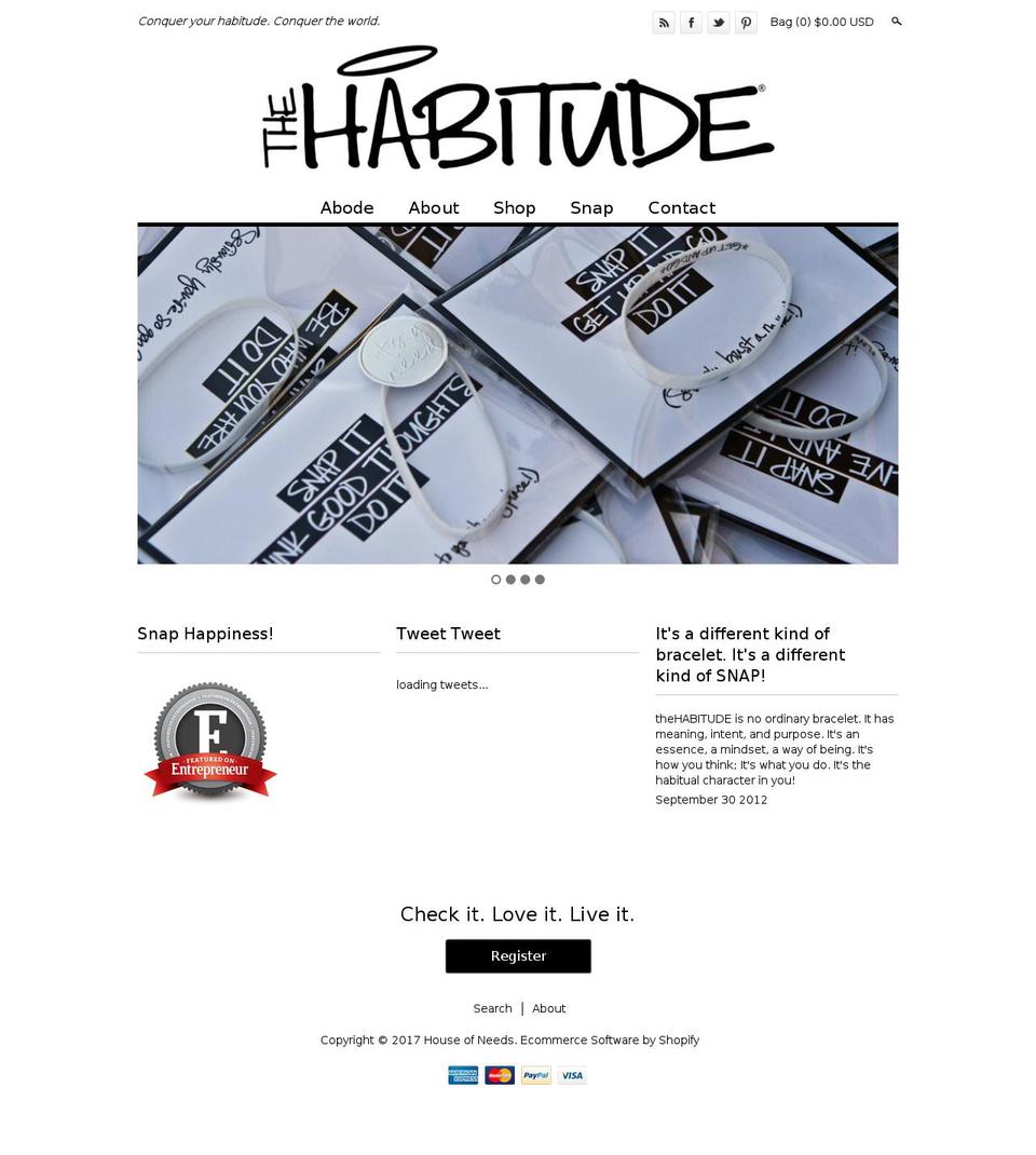 thehabitude.com shopify website screenshot