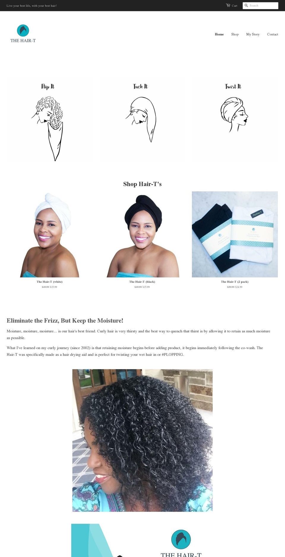 thehair-t.com — Shopify storefront screenshot