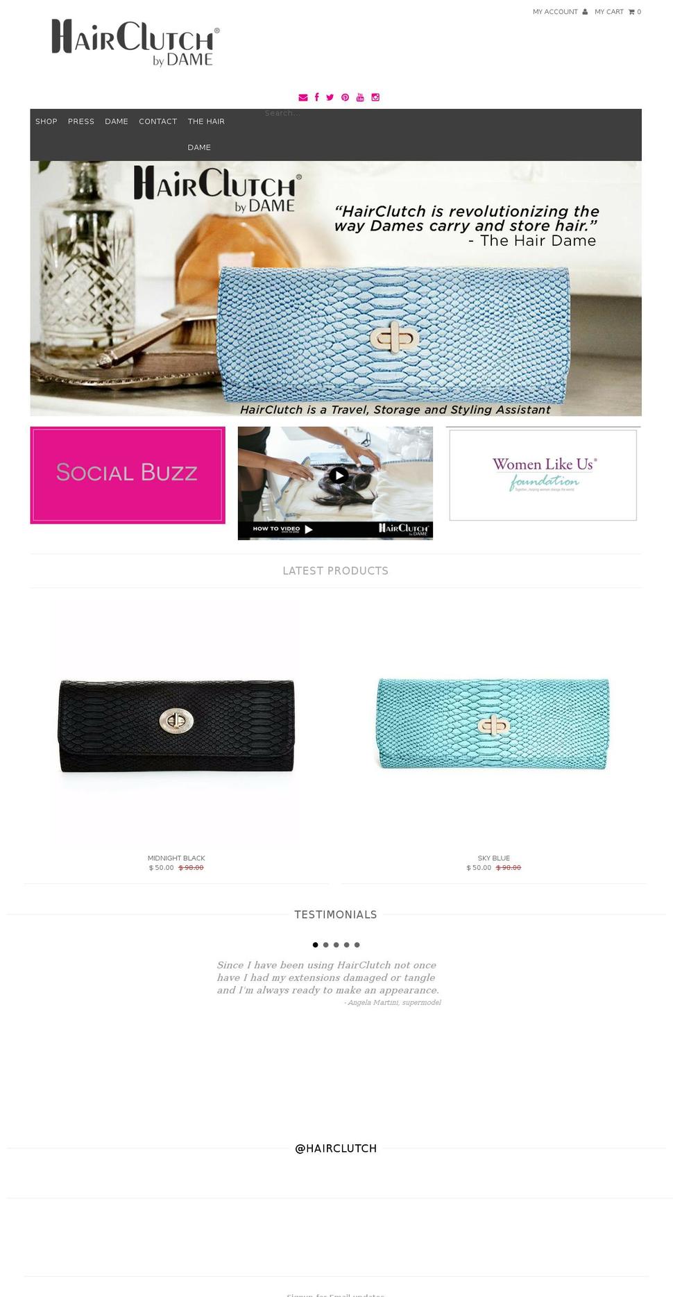 thehairclutch.com shopify website screenshot
