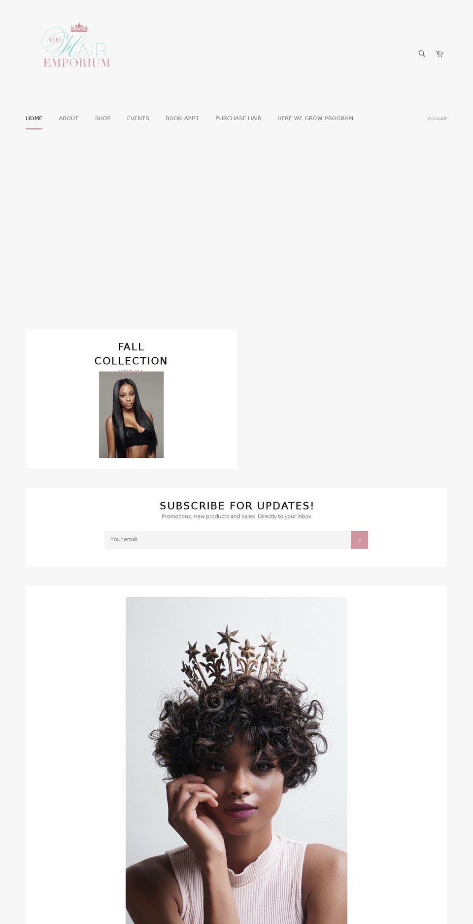 thehairemporiumsd.com — Shopify storefront screenshot
