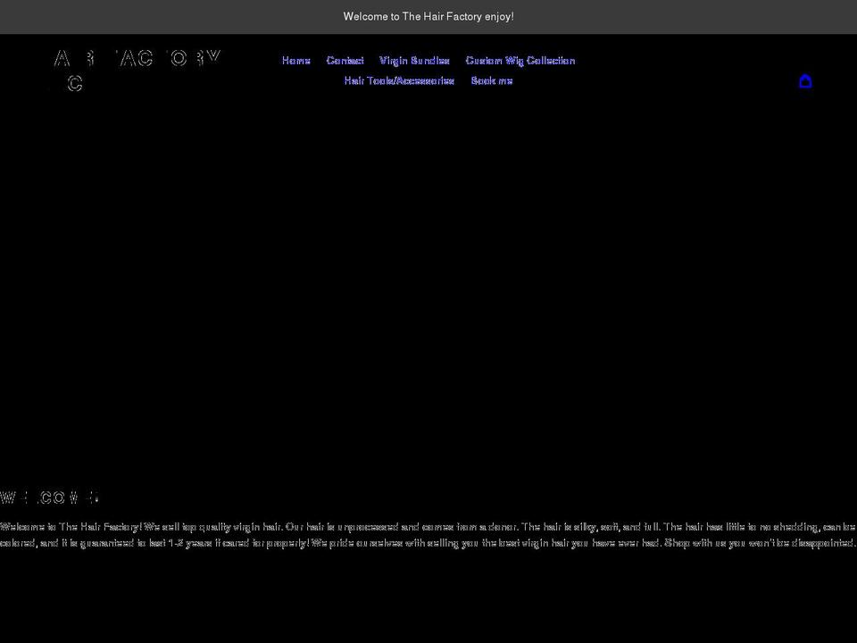 thehairfactory.net shopify website screenshot