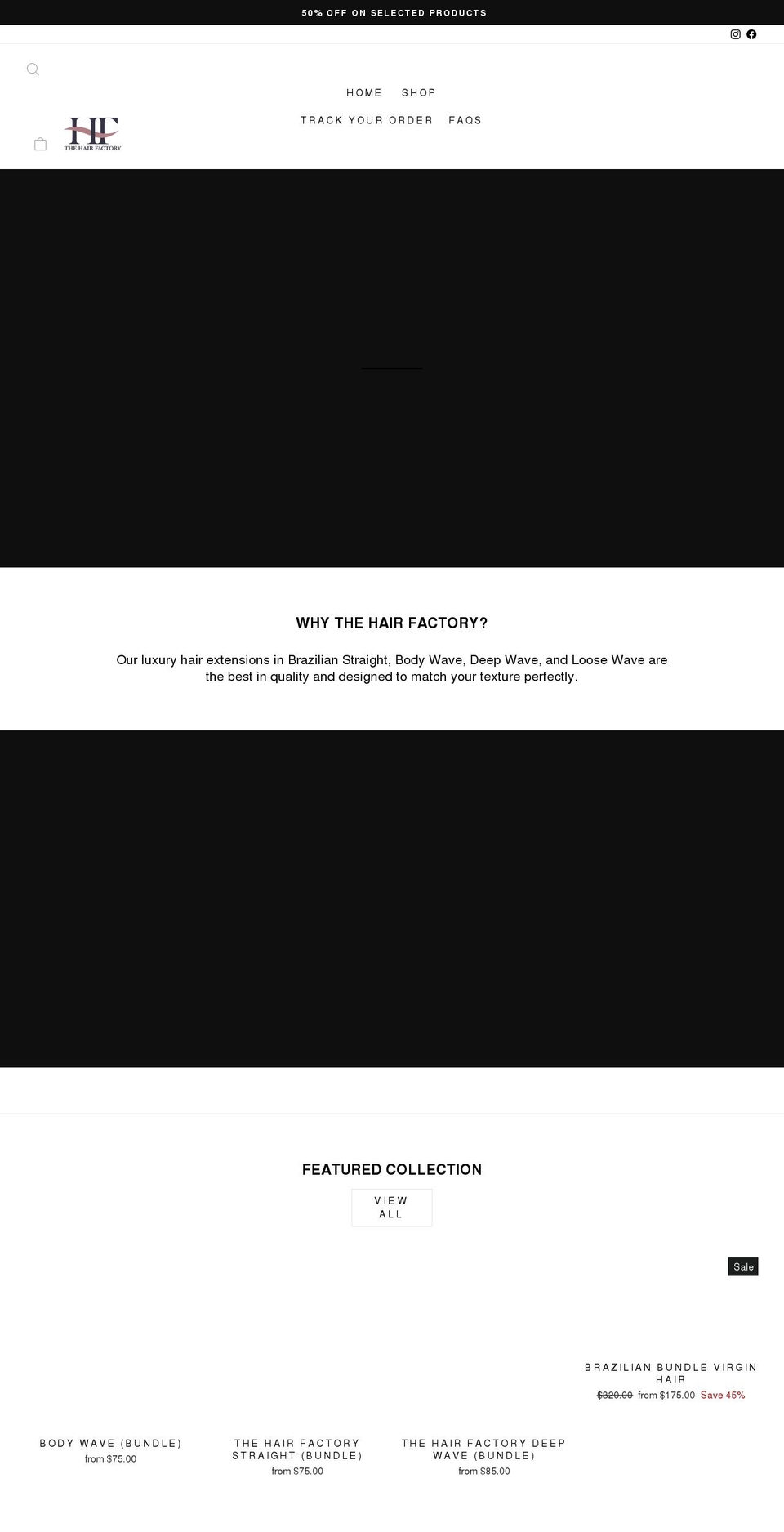 thehairfactoryinc.com shopify website screenshot