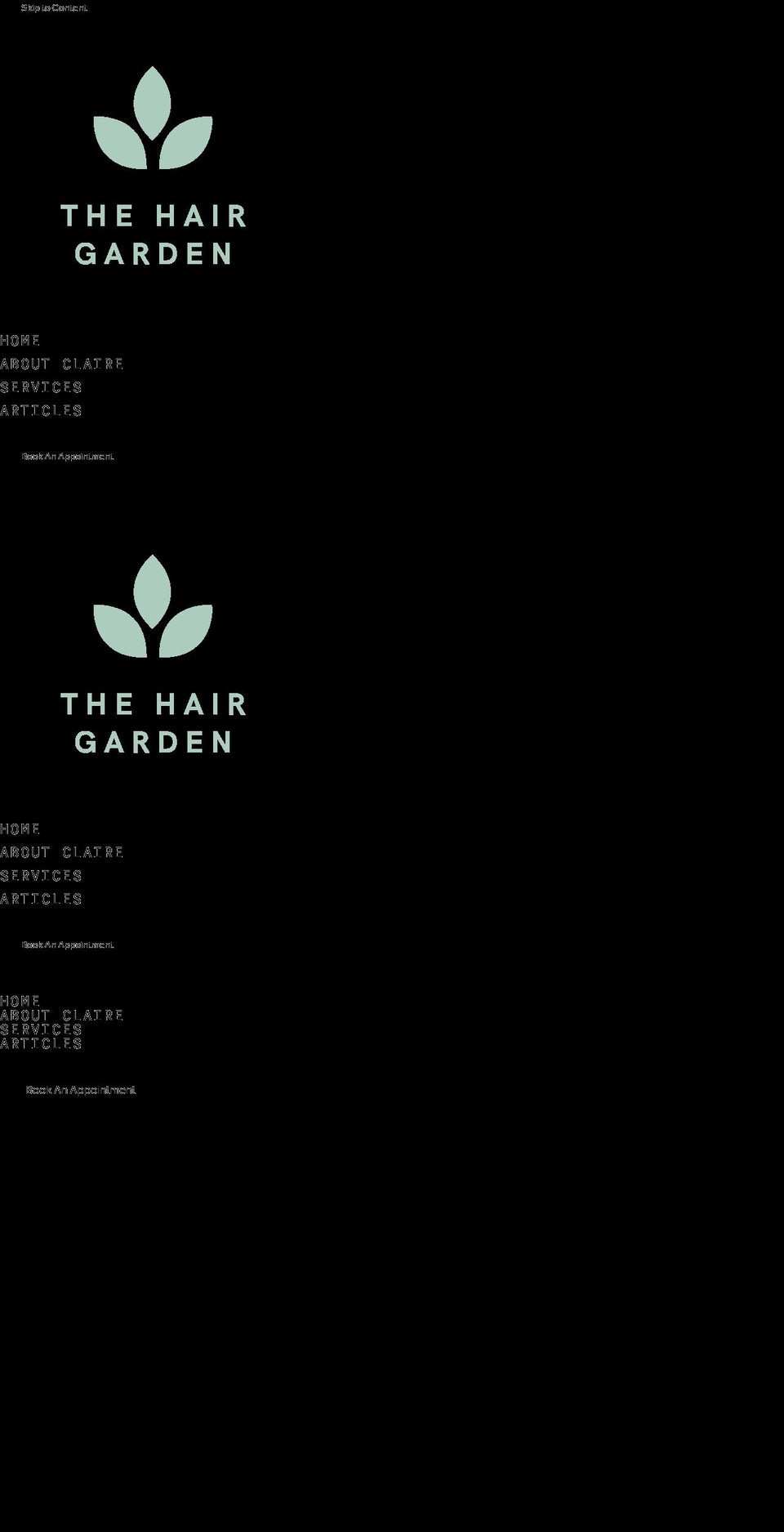 thehairgarden.net shopify website screenshot