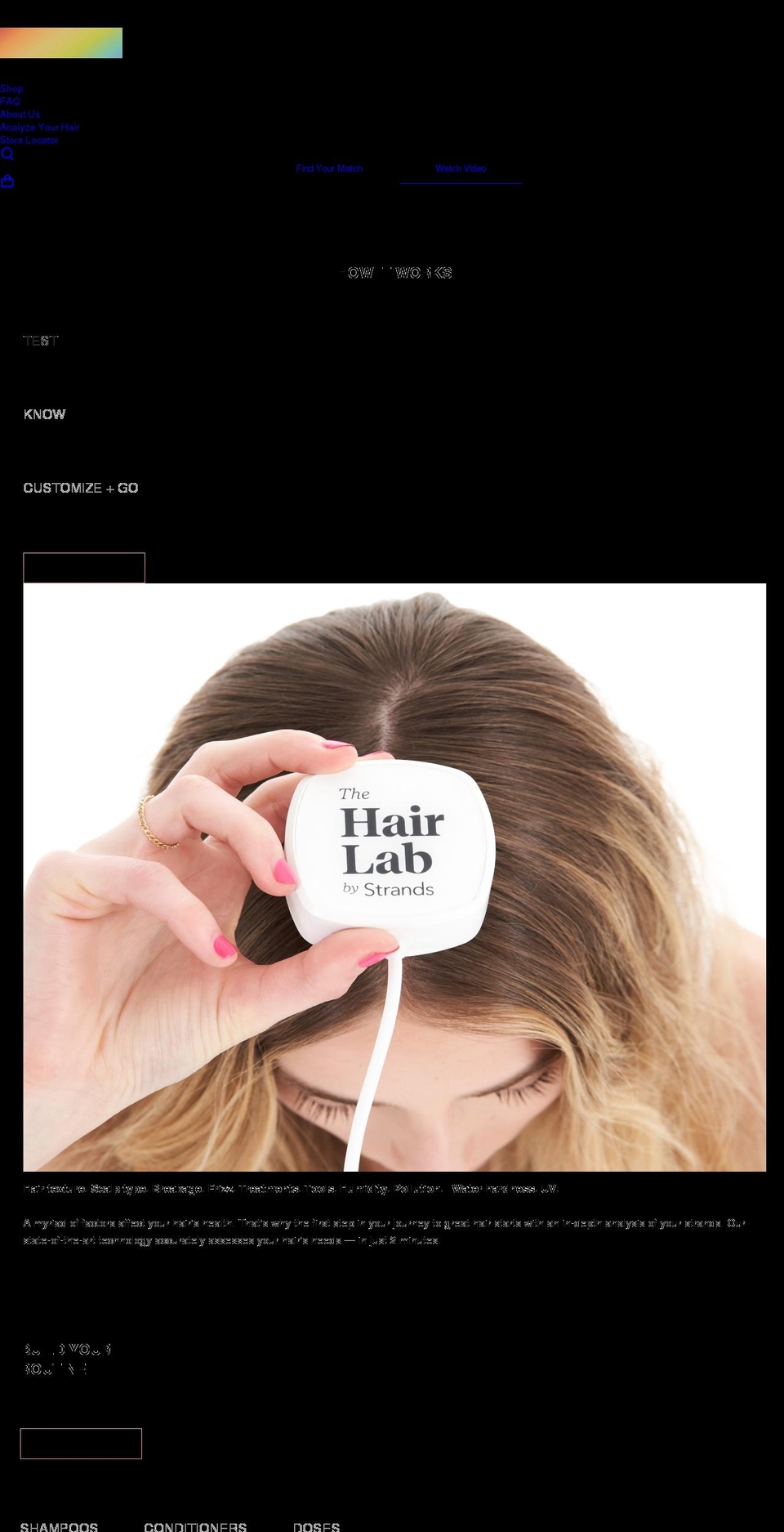 thehairlab.com shopify website screenshot