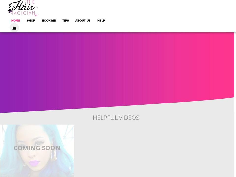 thehairmagician.com — Shopify storefront screenshot