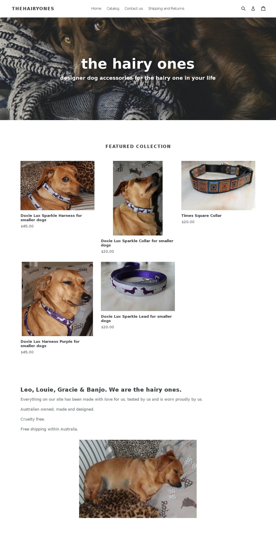 thehairyones.com — Shopify storefront screenshot