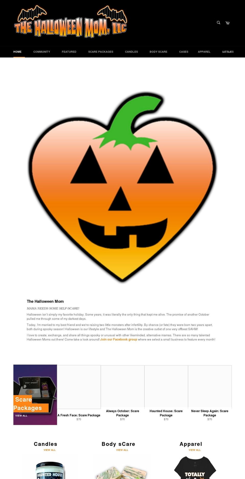 thehalloweenmom.com shopify website screenshot