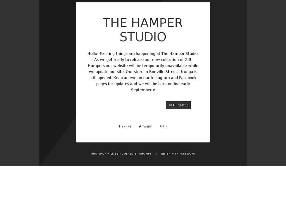 thehamperstudio.com.au shopify website screenshot