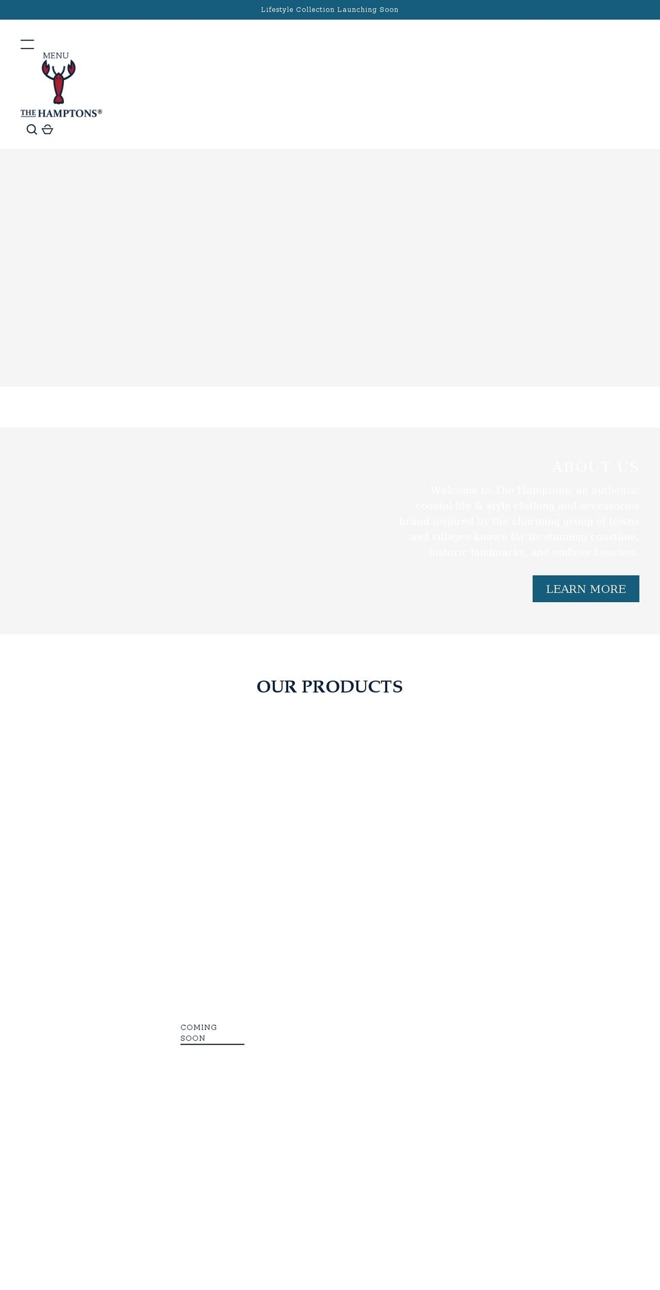 thehamptonsclothing.com shopify website screenshot