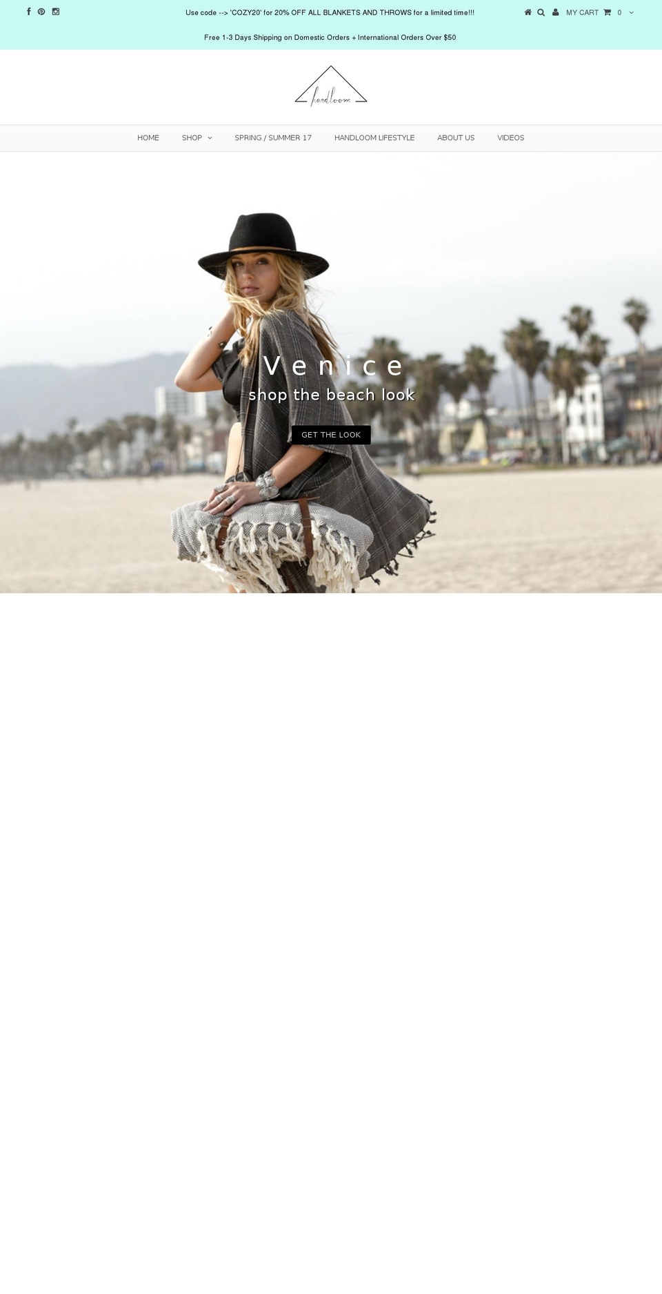 thehandloom.com shopify website screenshot