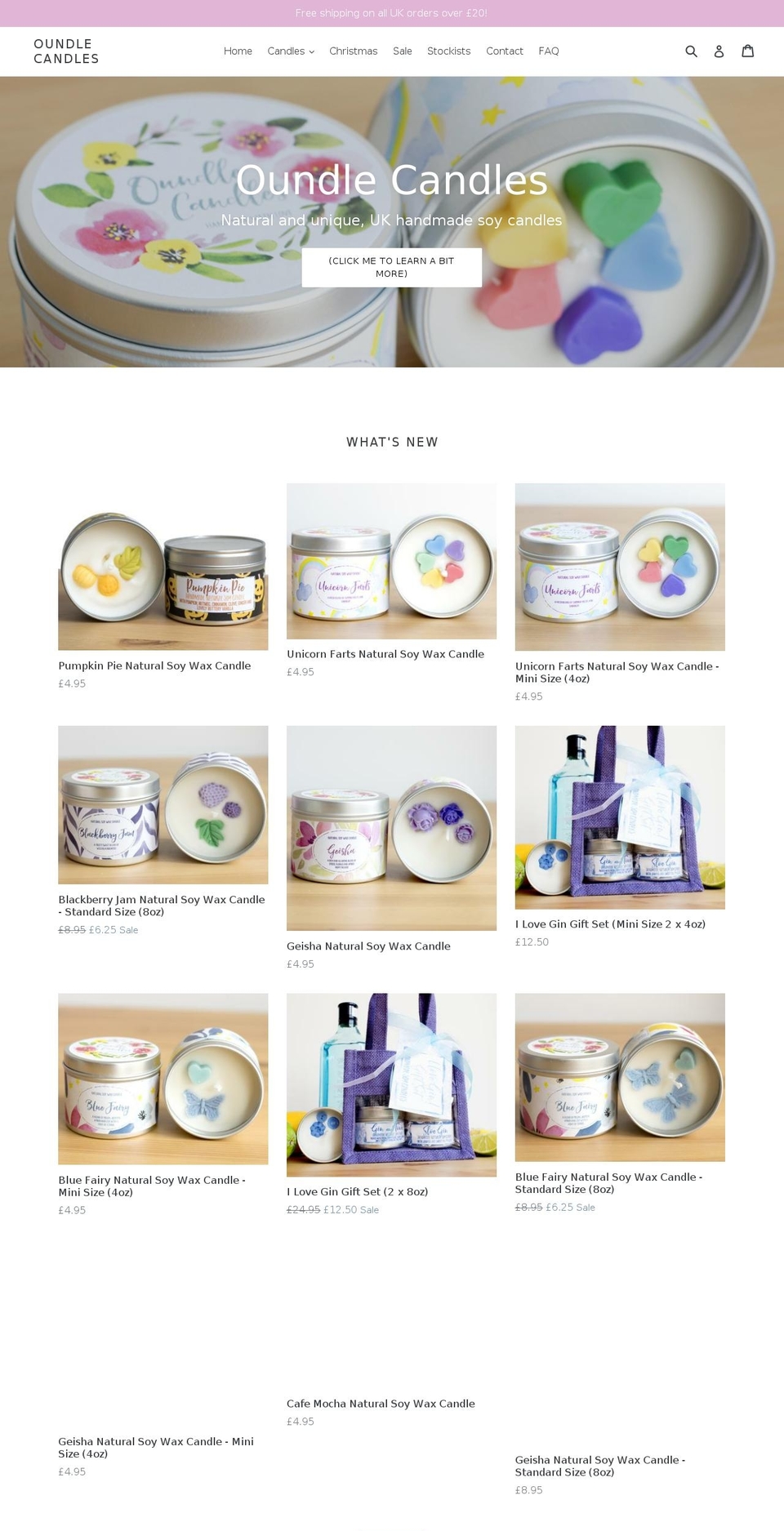 thehandmadeemporium.com — Shopify storefront screenshot