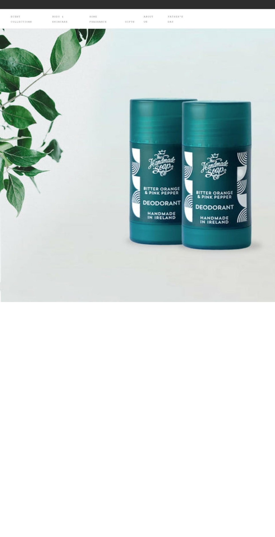 thehandmadesoapcompany.co.uk shopify website screenshot