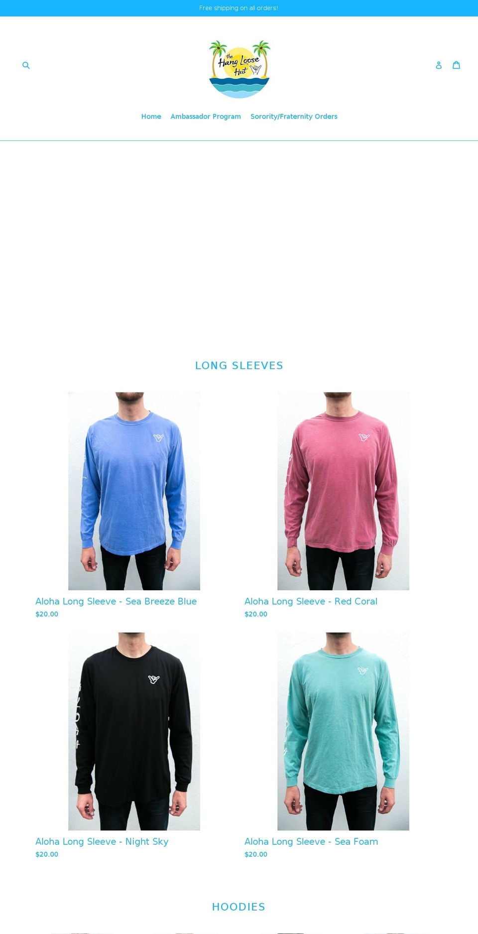 thehangloosehut.com — Shopify storefront screenshot