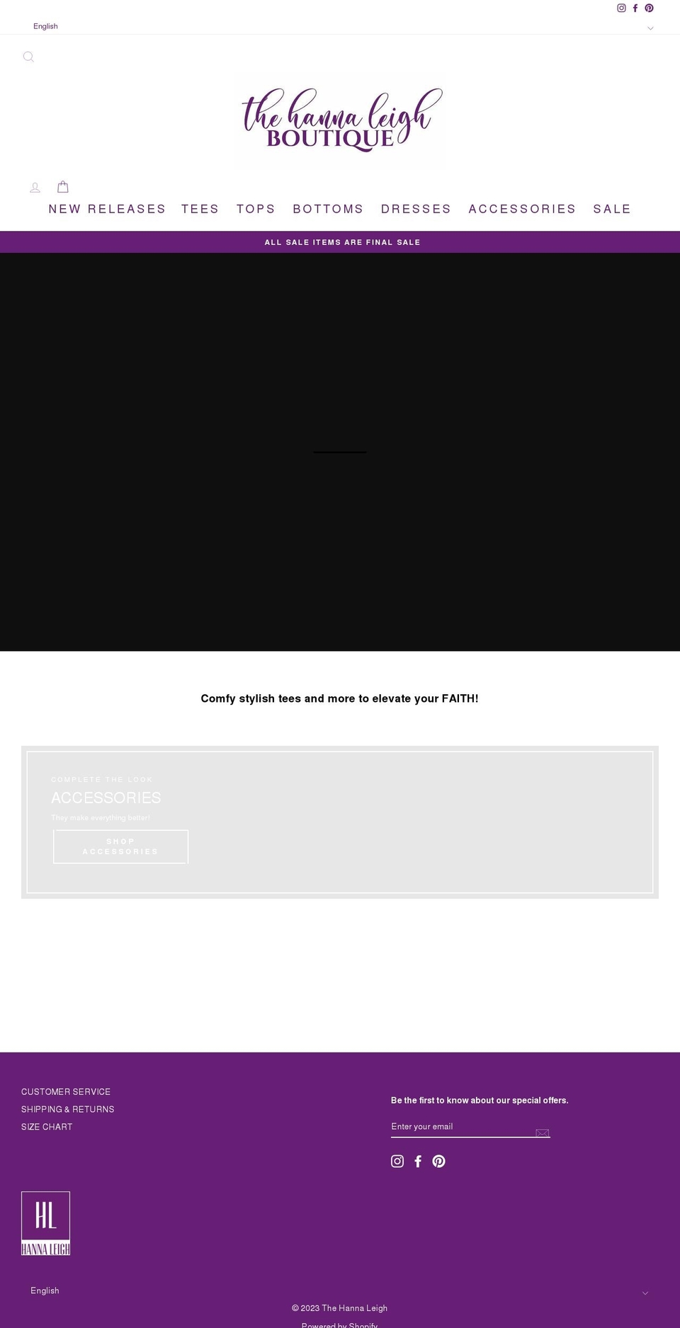 thehannaleigh.com shopify website screenshot