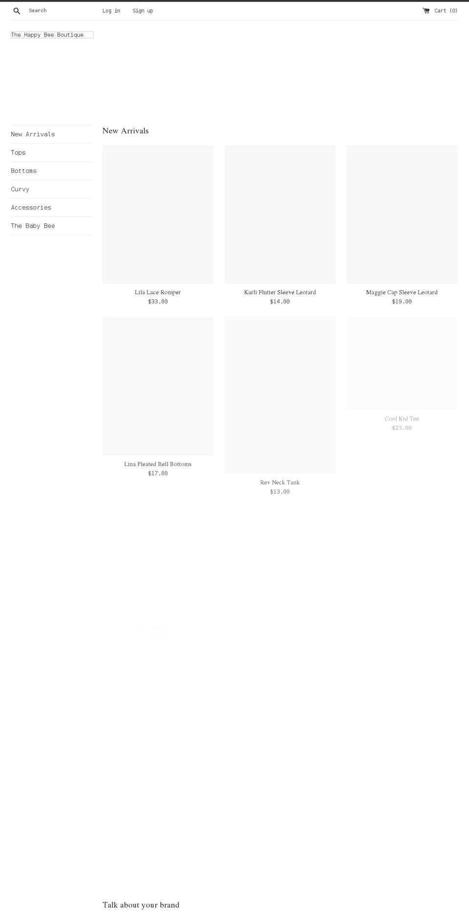 thehappybeeboutique.com shopify website screenshot