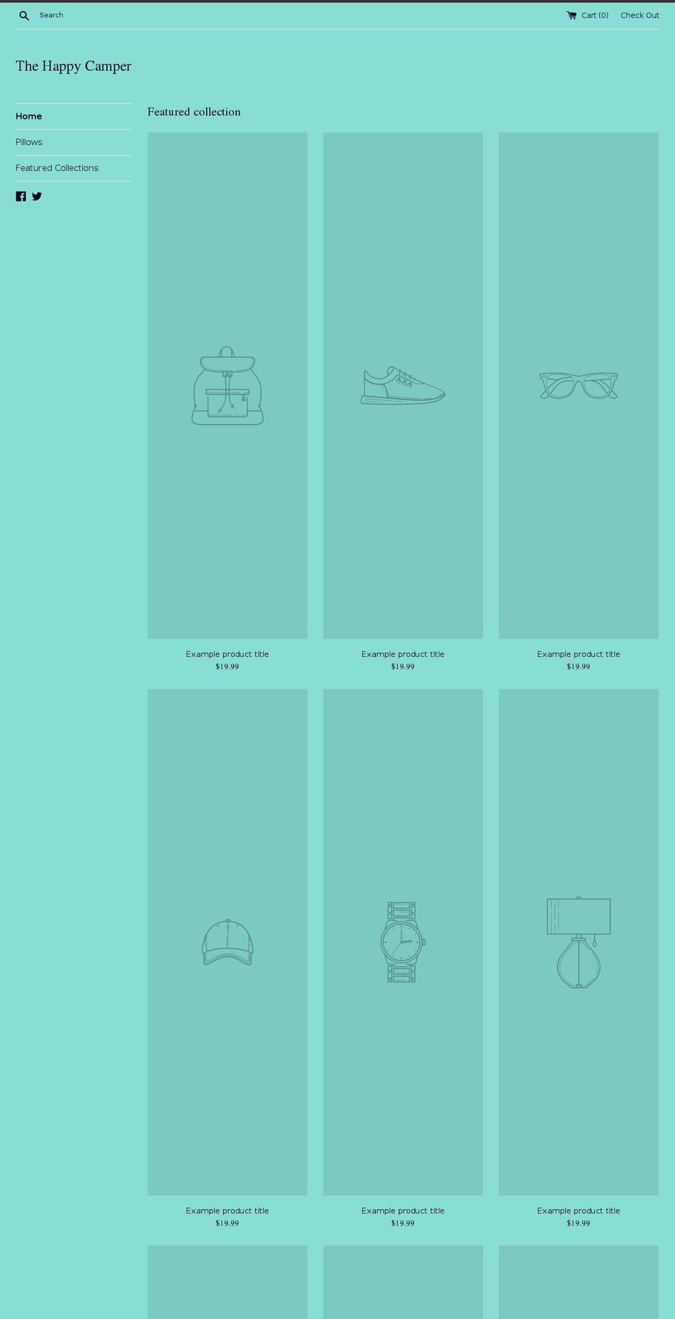 thehappycamper.net shopify website screenshot