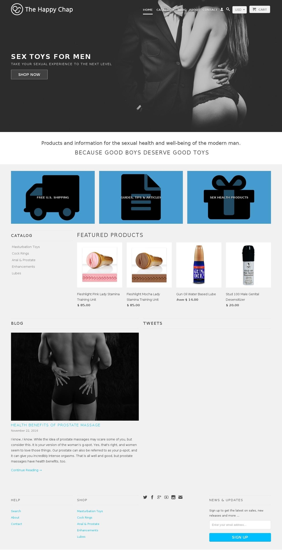 thehappychap.com shopify website screenshot