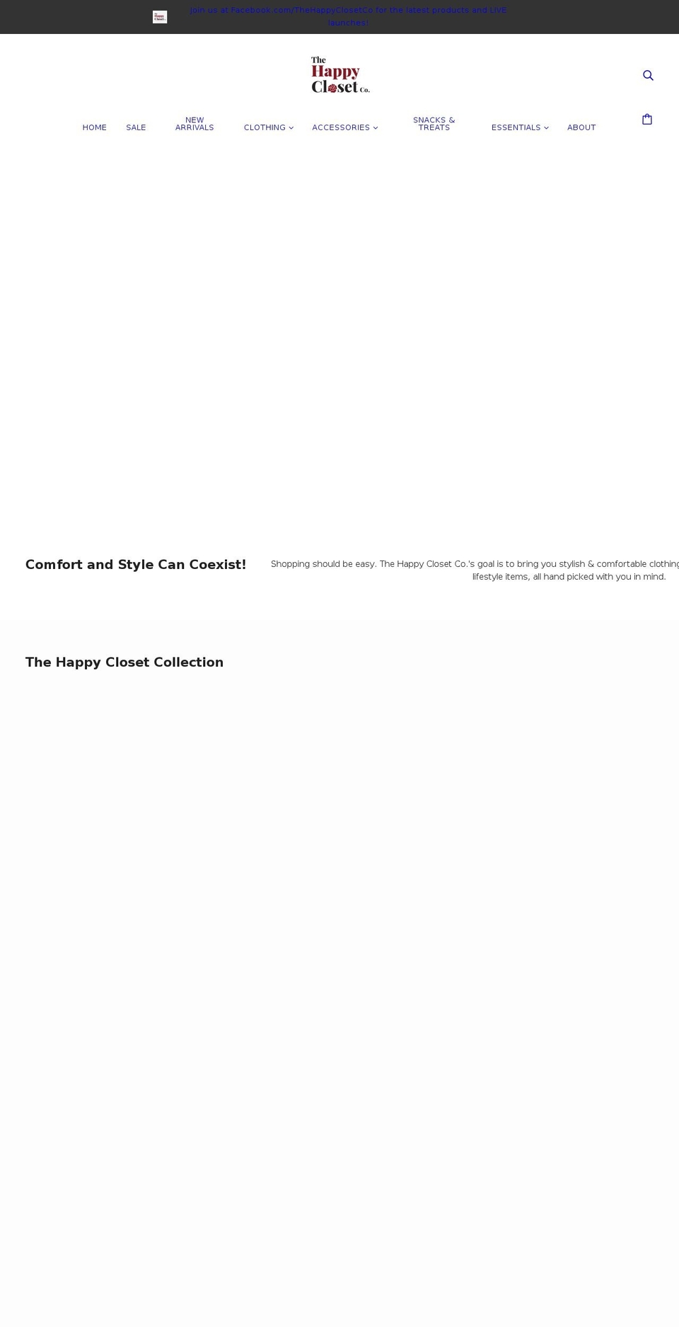 thehappyclosetco.com shopify website screenshot