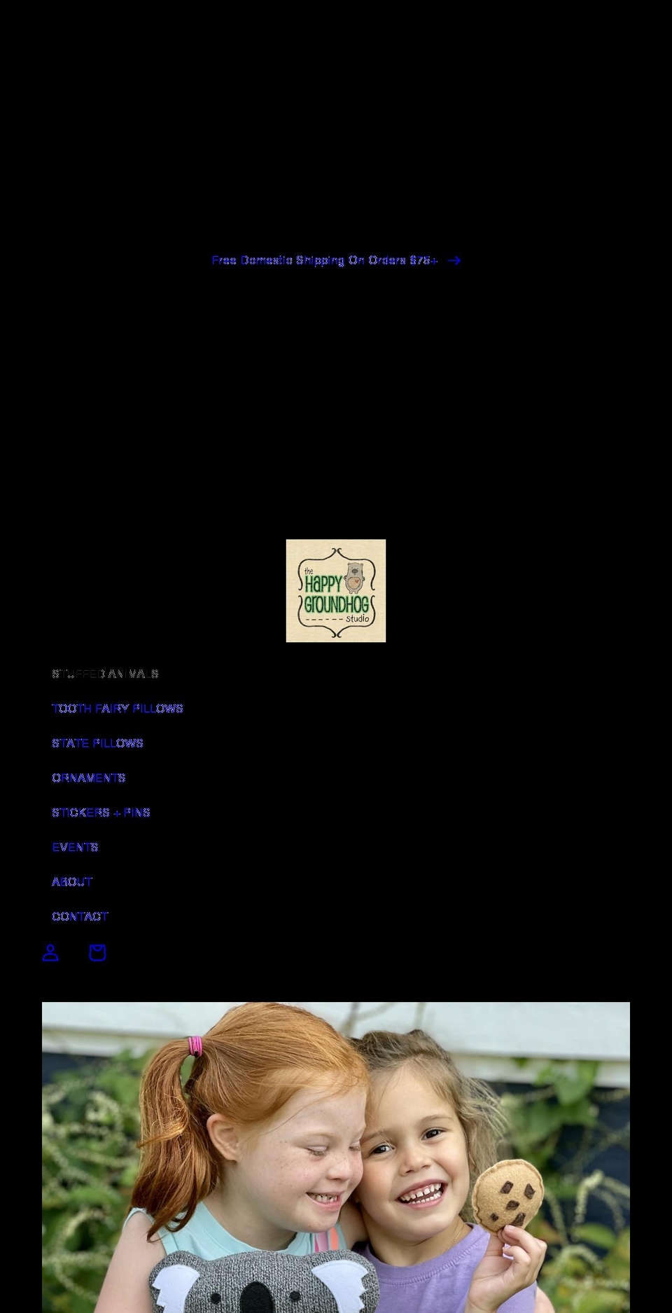 thehappygroundhogstudio.com shopify website screenshot