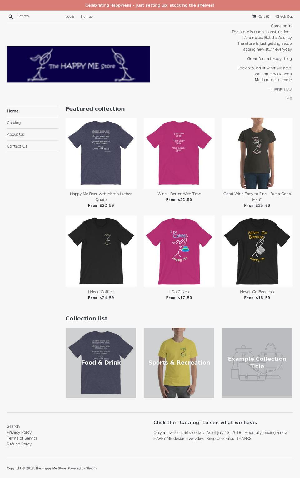 thehappymestore.com — Shopify storefront screenshot