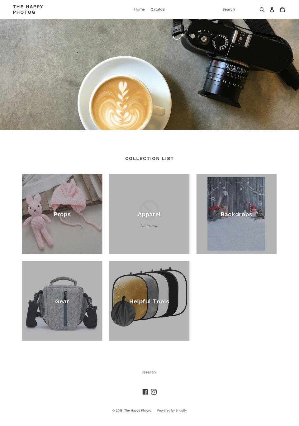 thehappyphotog.com — Shopify storefront screenshot
