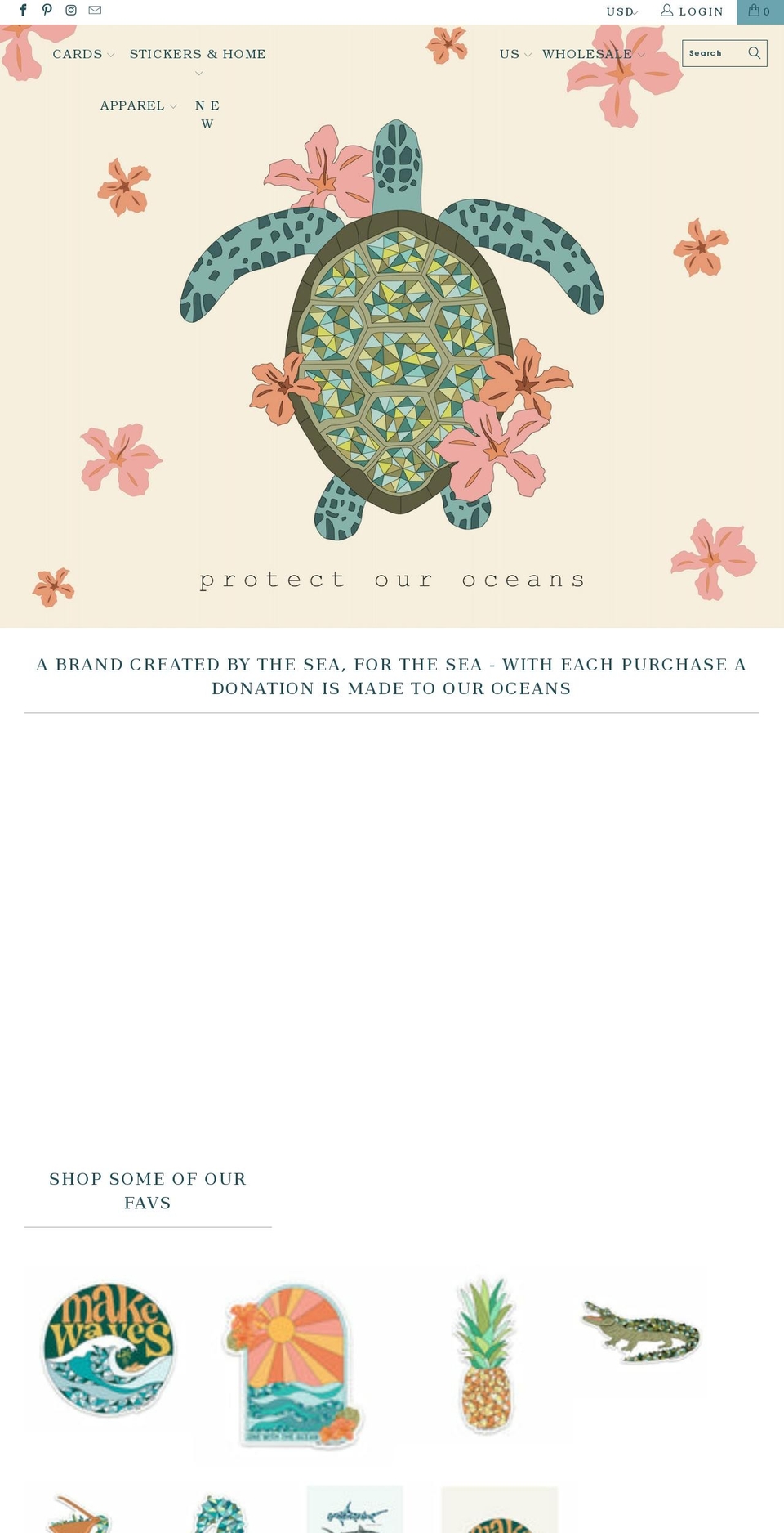 thehappysea.com shopify website screenshot