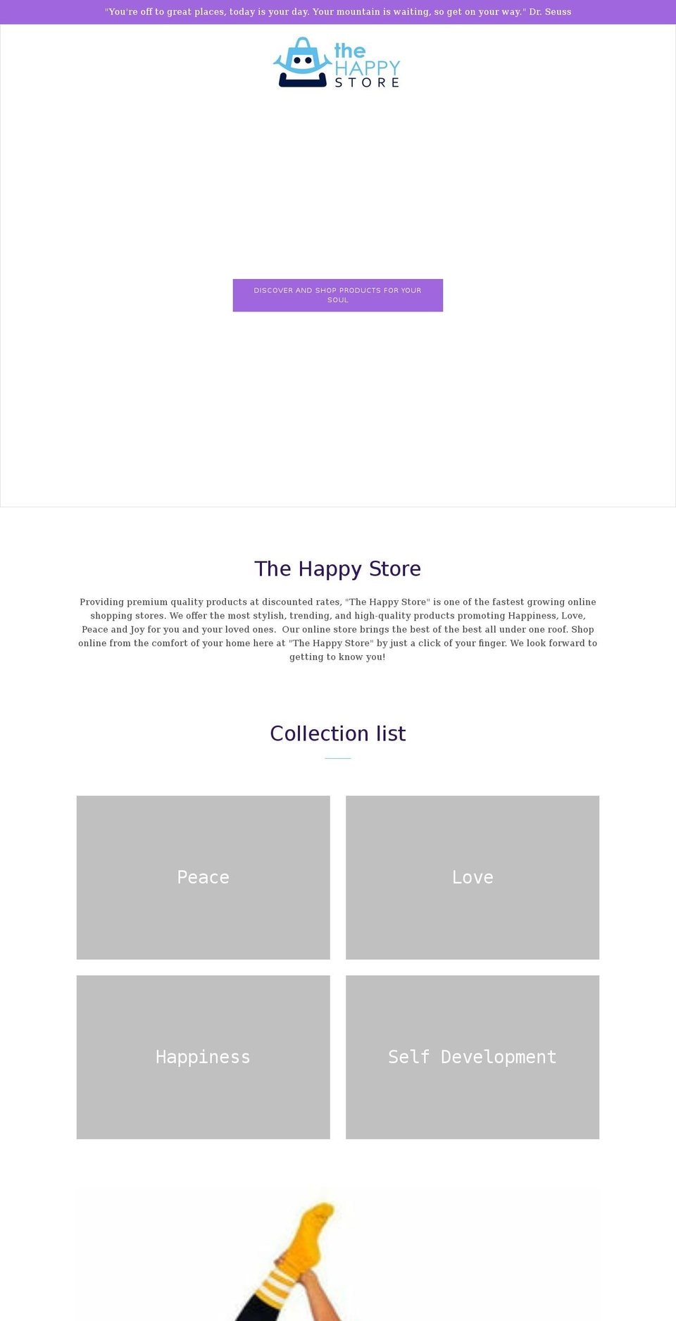 thehappystoredotcom.com shopify website screenshot
