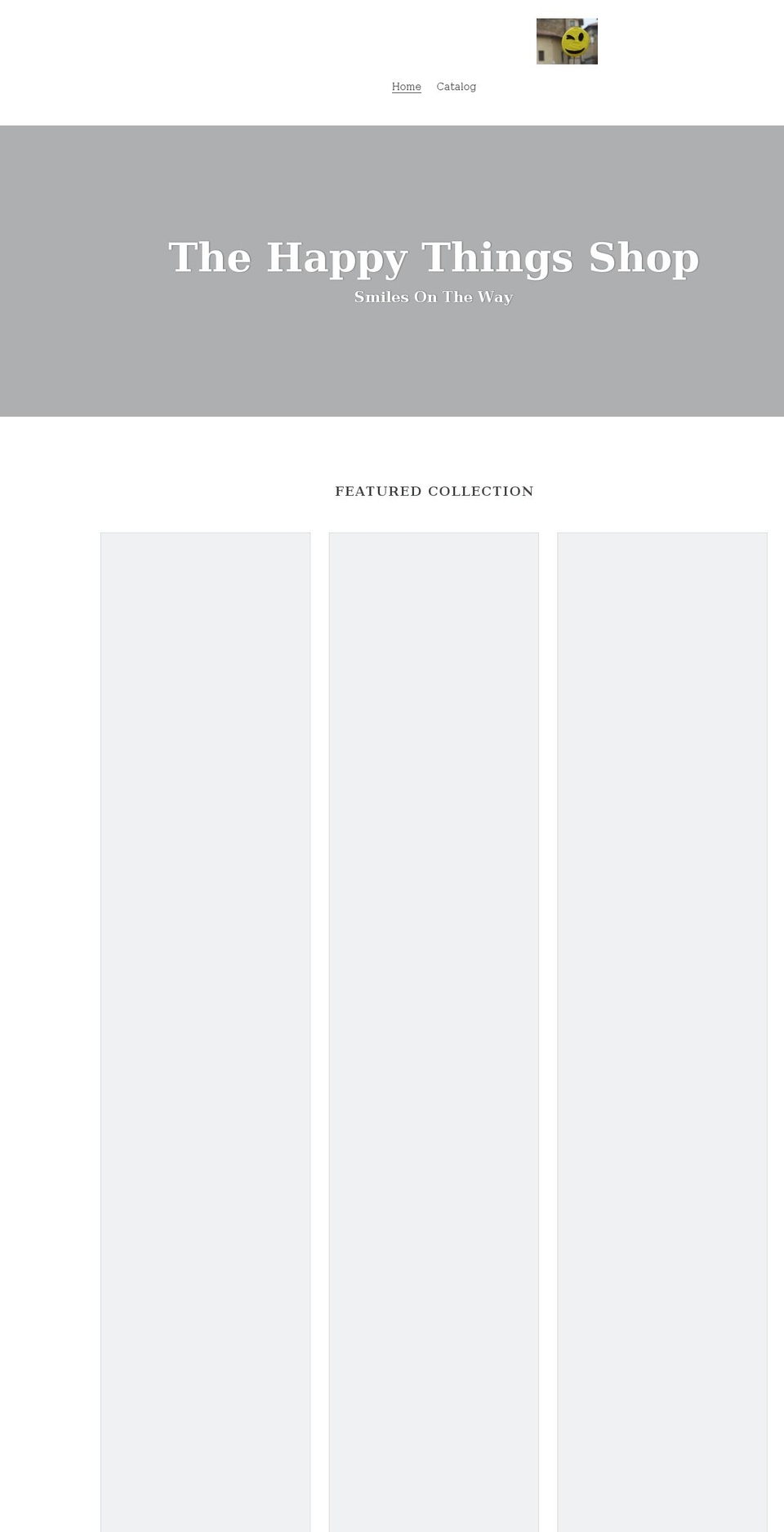 thehappythingsshop.com shopify website screenshot