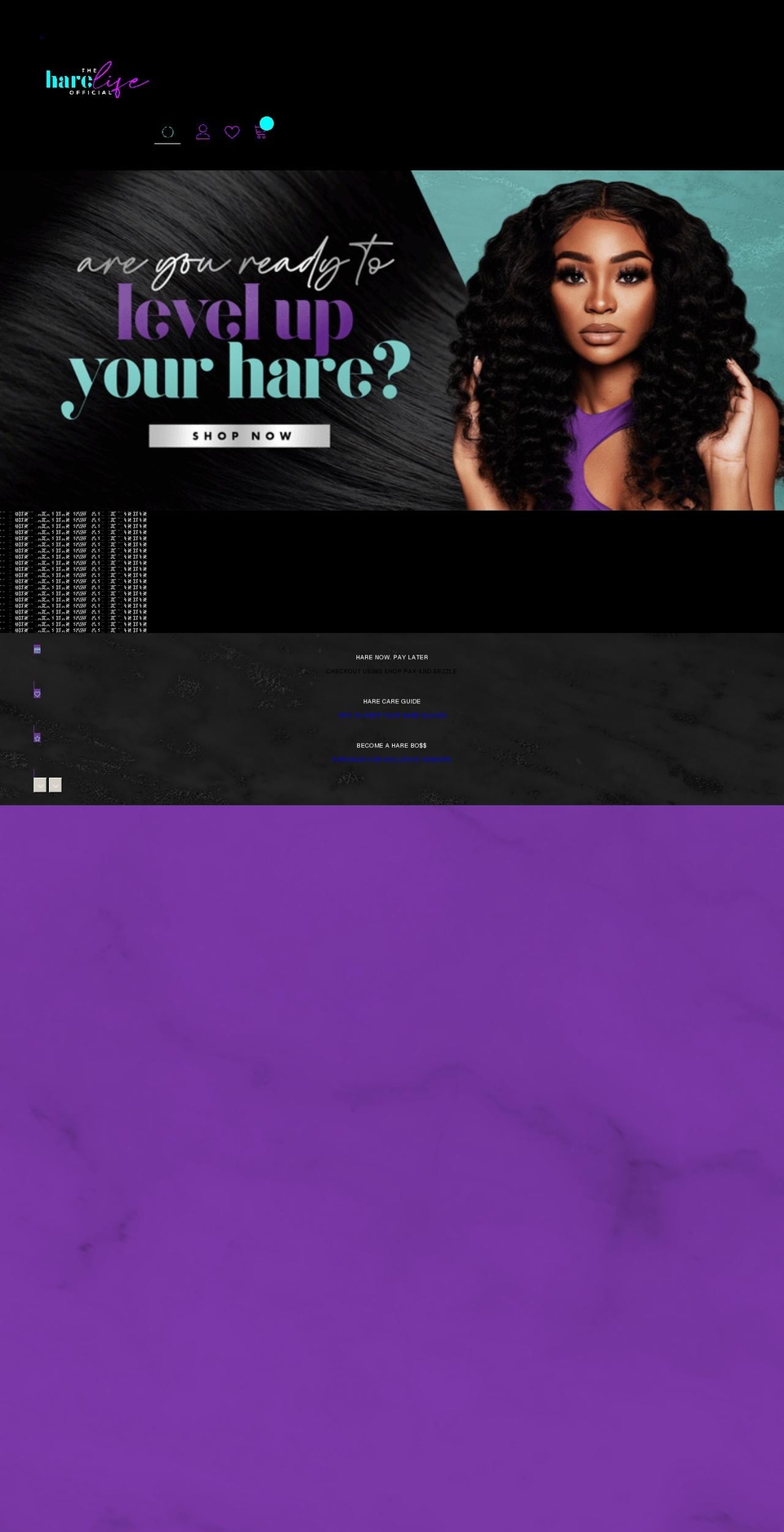 theharelifeofficial.com shopify website screenshot