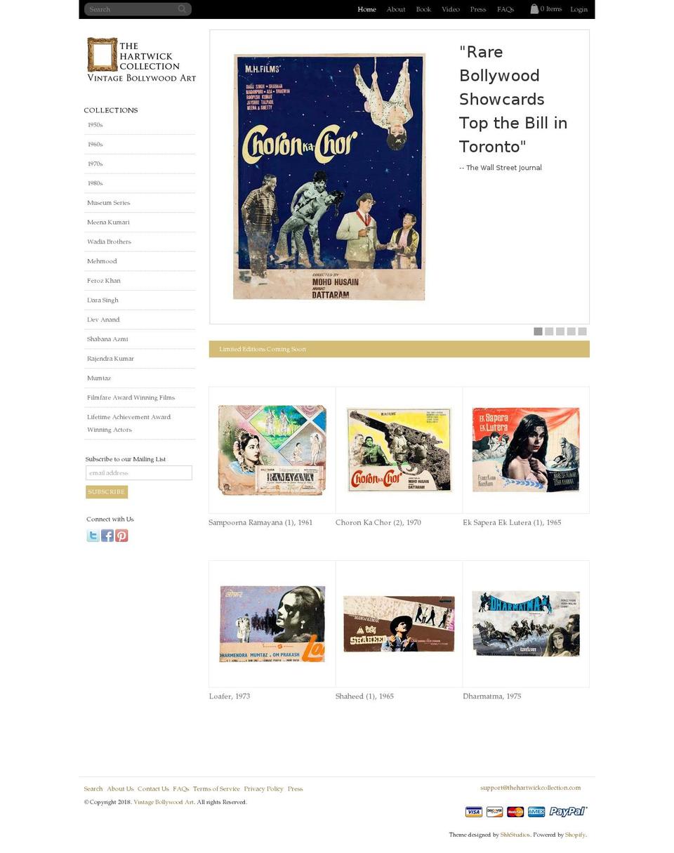 Square Shopify theme site example thehartwickcollection.com