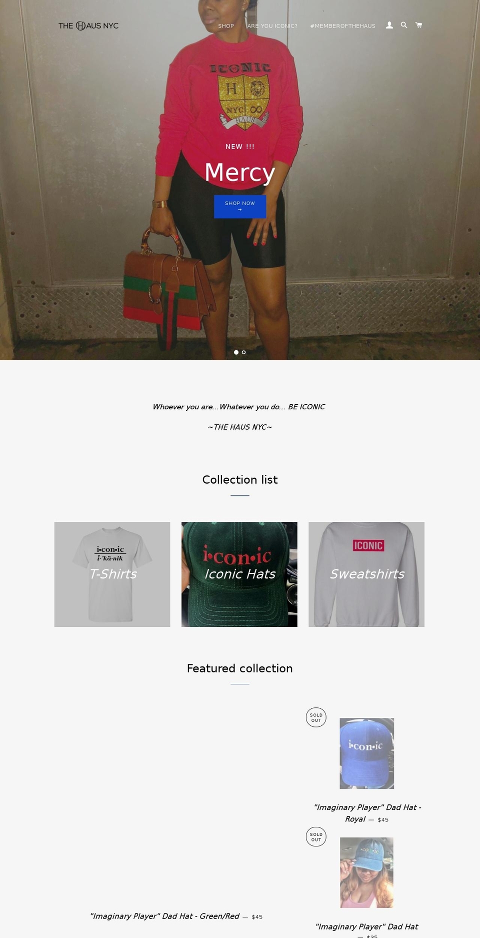 thehausnyc.com — Shopify storefront screenshot