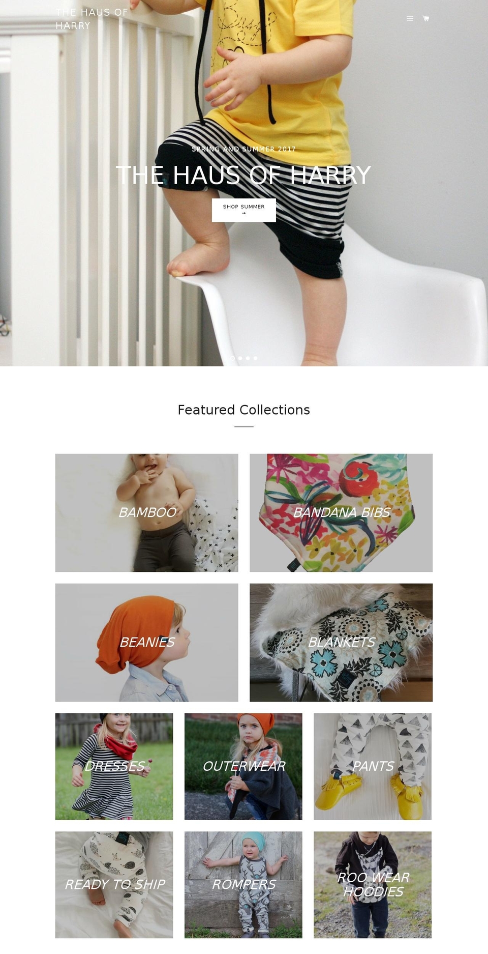 thehausofharry.net shopify website screenshot