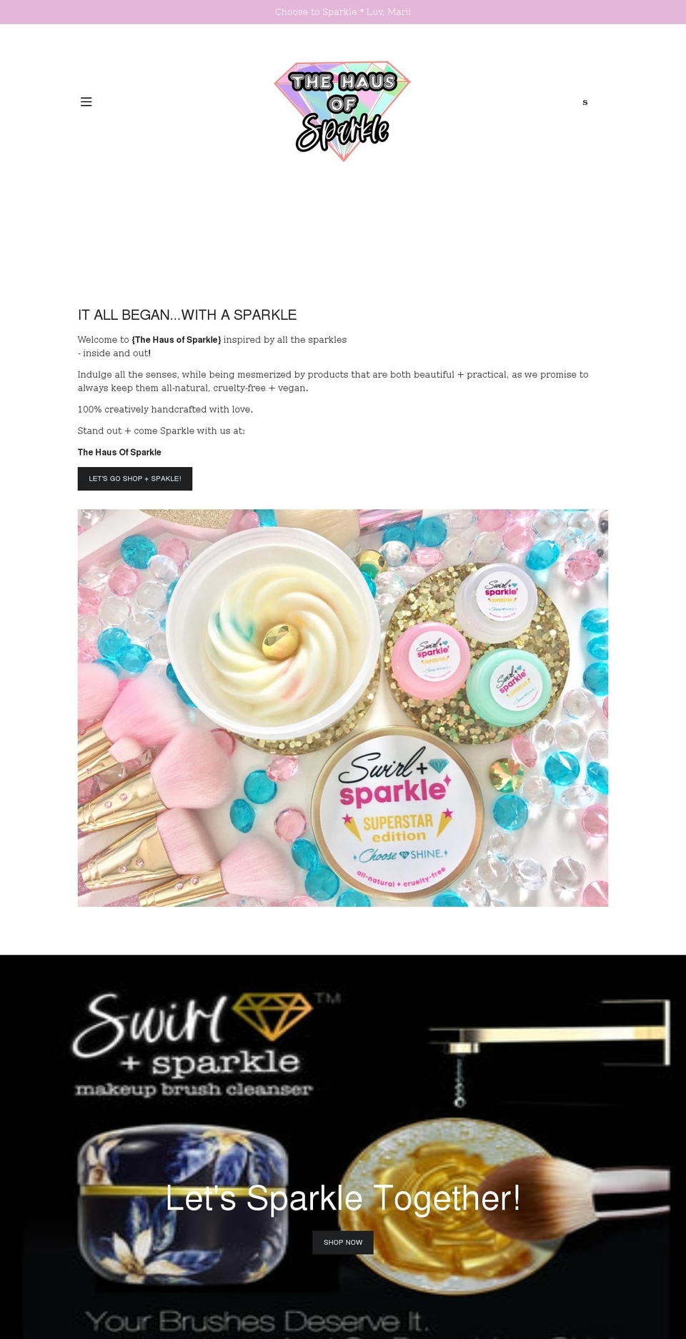 thehausofsparkle.com shopify website screenshot