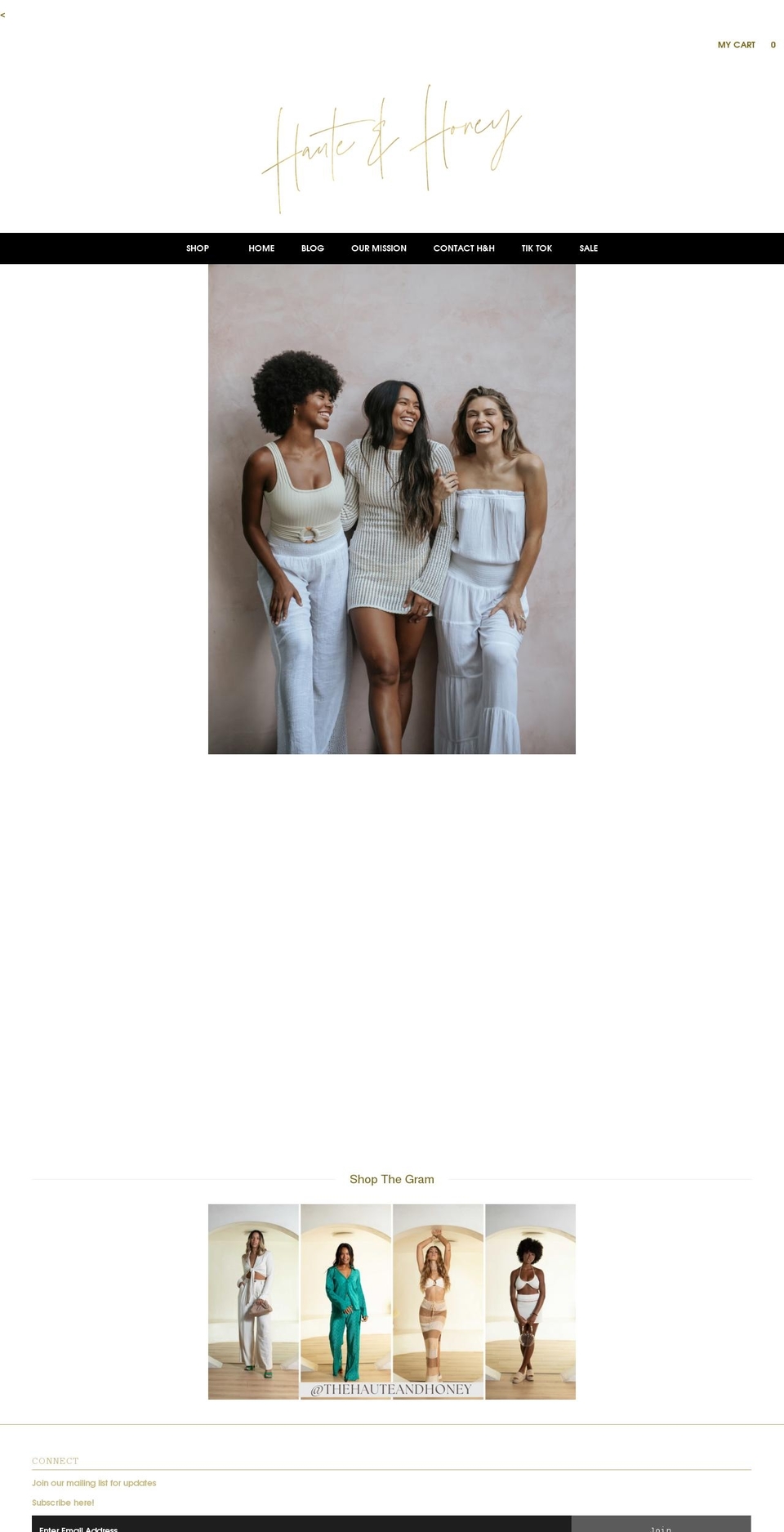 thehauteandhoney.com shopify website screenshot