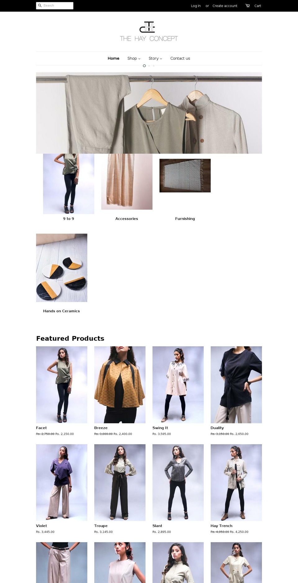 thehayconcept.com — Shopify storefront screenshot