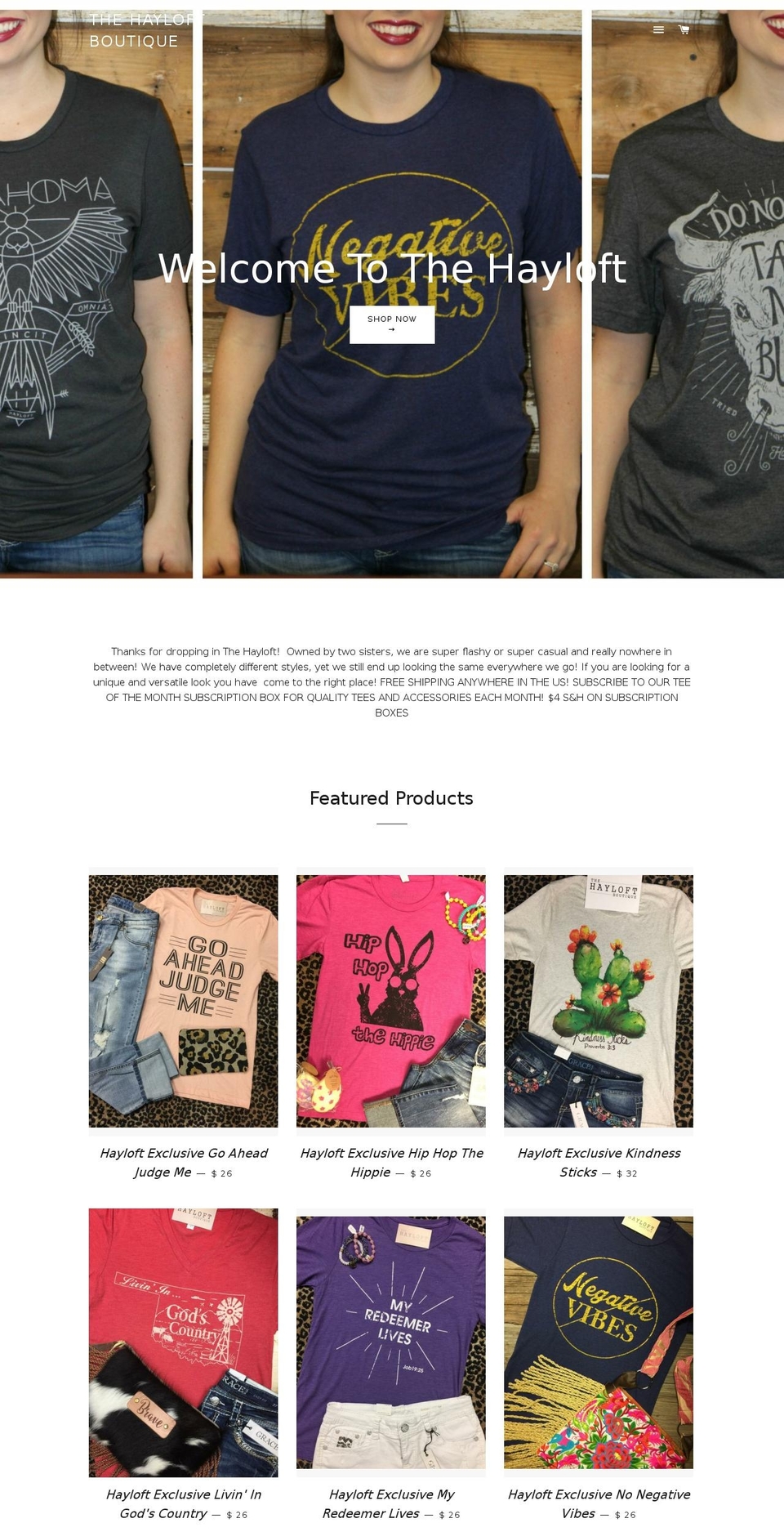 thehayloftok.com shopify website screenshot
