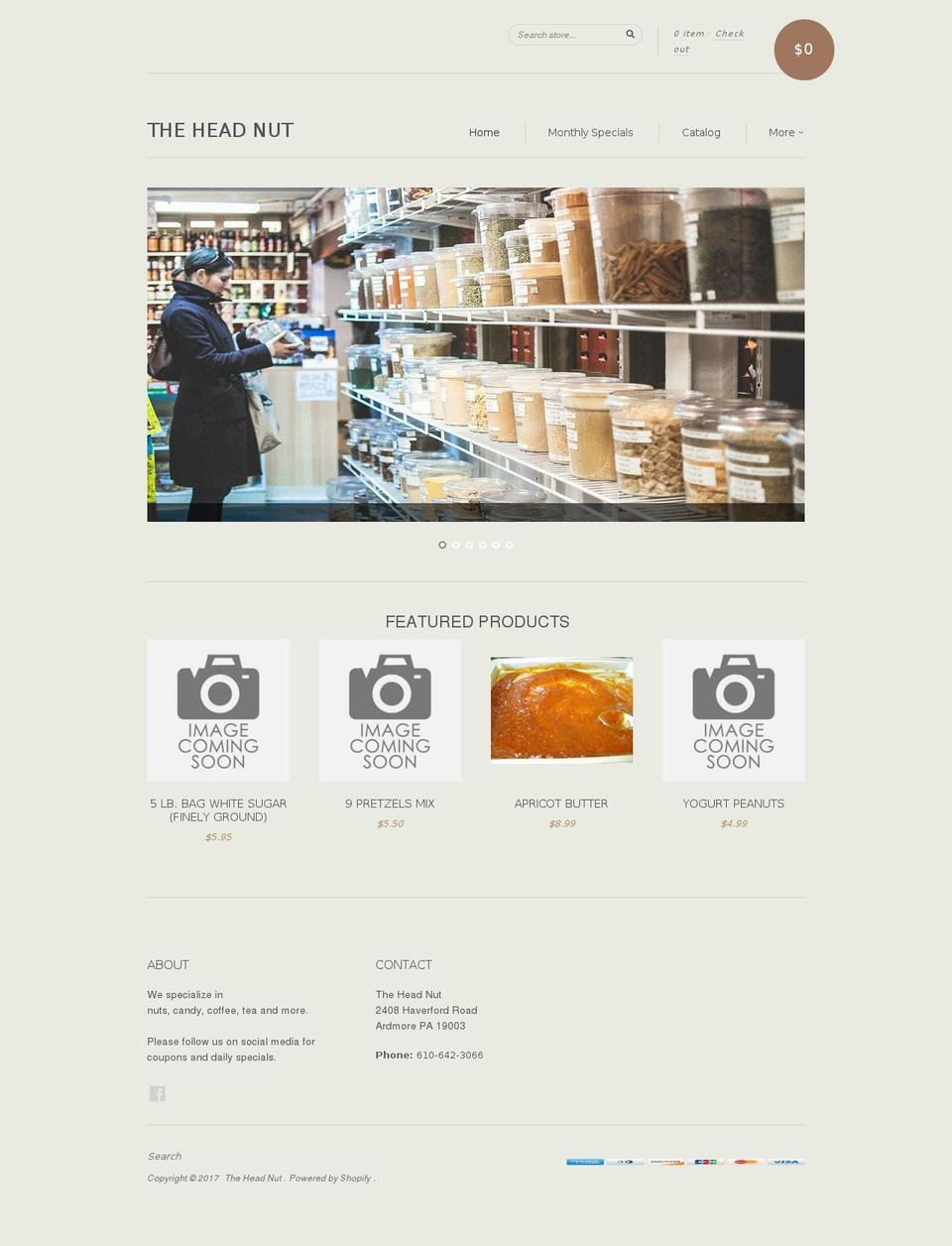 Crave Shopify theme site example theheadnut.com